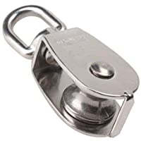 Polea de acero inoxidable 304 de 15 mm con cuerda de alambre- paquete de 2